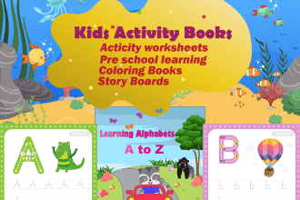 design kids worksheets, learning activity, tracing  books