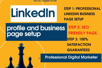 create, optimize, manage linkedin profile and business page