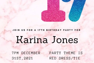 wedding, birthday, party design card or flyer