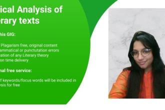 do critical analysis of literature text