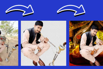 do photoshop edits, remove background, face swap,images retouch professionally