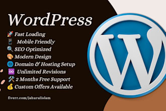 design and develop responsive wordpress websites