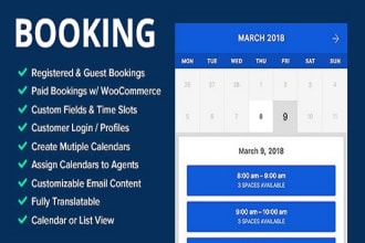 build booking calendar appointment website using wordpress