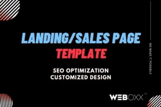 design seo optimized landing and sales page on kajabi