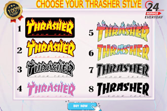 make custom thrasher logo and other brands