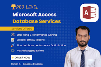 design, fix, or upgrade your ms access database