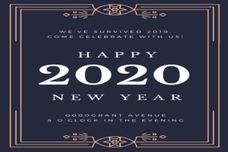 do new years eve party invitation card