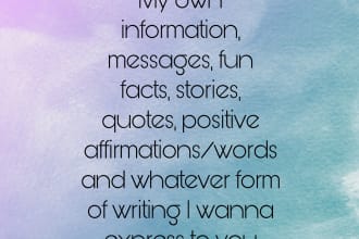 send you via email or text information, stories, positive quotes, and messages
