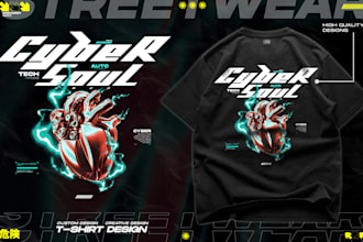 create custom streetwear t shirt design for your brand