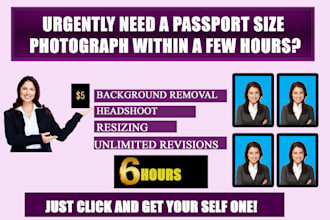 make a passport size photograph within a few hours