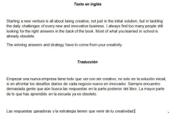 translate any text, article or video