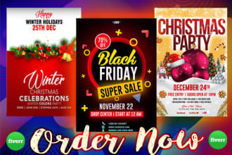 new year christmas, black friday, birthday party,sale flyers
