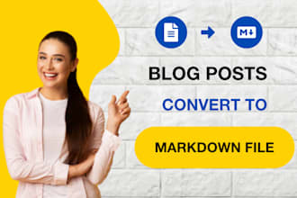 convert blog posts to markdown