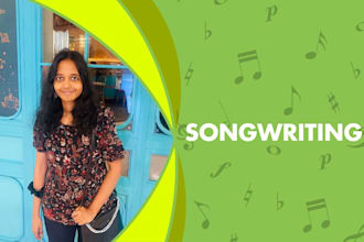 write pop, folk and country song lyrics for you