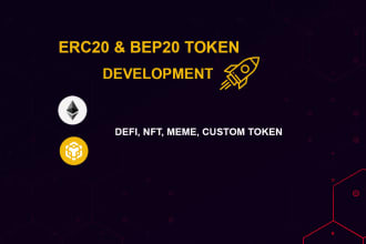 create erc20, bep20 token and smart contract