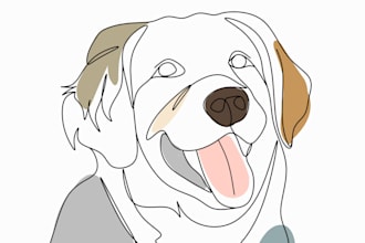 draw one line art for you