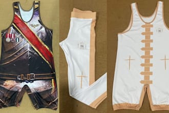 make wrestling singlet knee pads arm sleeves tights any gymwear design