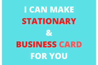 make social media branding kit and stationery for you