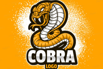 create a logo containing a cobra with your beautiful name for channel
