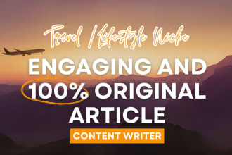 write travel article for your website