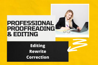 proofread, copy edit and beta read your writing