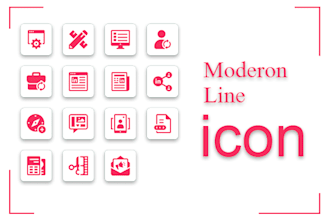 design a modern line icons