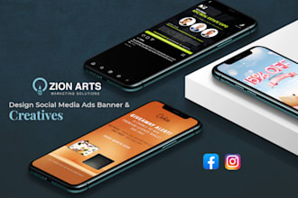 design social media banners and do creative ad designs