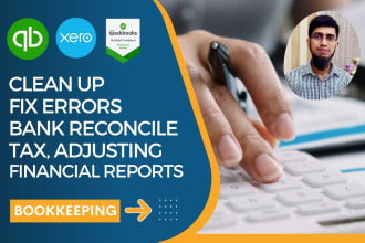 clean up and reconcile in quickbooks and xero