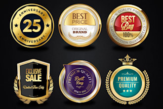 design digital, web and award badge logo