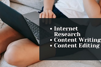 internet research write and edit