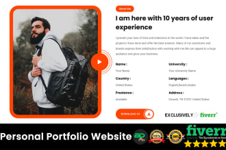 do personal portfolio website or resume  website