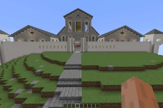 make a farm or a building in minecraft