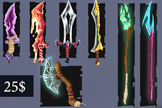 create weapon design ,assets and concept art for your games