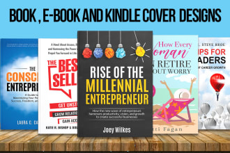 do unique book cover design, ebook and kindle