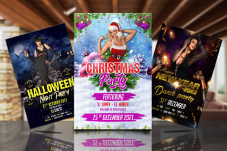 design club party, valentines day, music event flyer, motion flyer