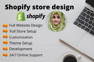 set up shopify website or shopify store design