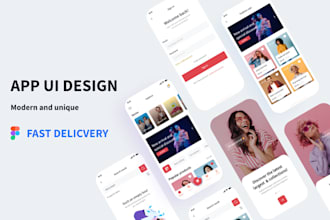 do mobile app UI UX design or prototype in figma