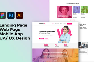 design a responsive figma website or landing page