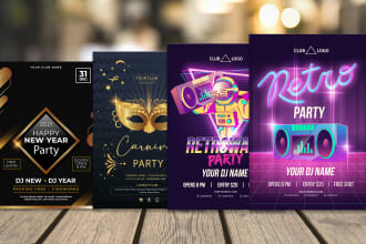 design a professional business party or event flyer for you