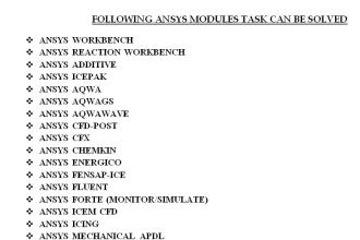 do all the projects of ansys