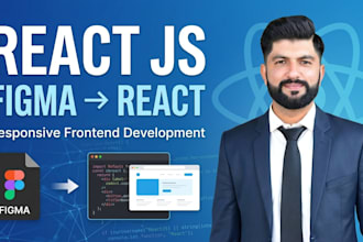 develop react js frontend website or convert figma to react