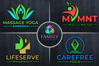 design creative health medical spa yoga and wellness logo