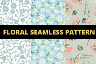 design seamless textile, wallpaper, floral and different fabric patterns
