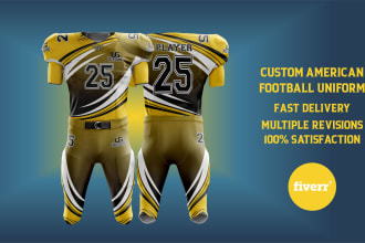 design american football uniform for your team