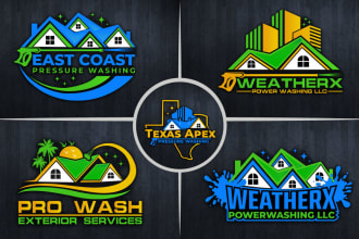 make modern cleaning power washing and pressure washing logo