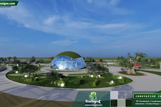 design large landscapes, festival design, parks and luxury resorts design