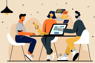 create stylish flat vector illustrations