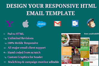 design professional email HTML template newsletter