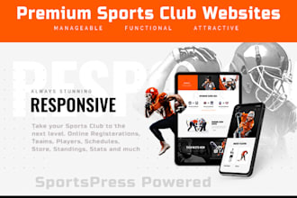 create a sports club website easy to  manage and edit