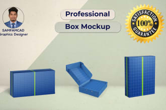 design professional mailer box and 3d box mockup within 12hr